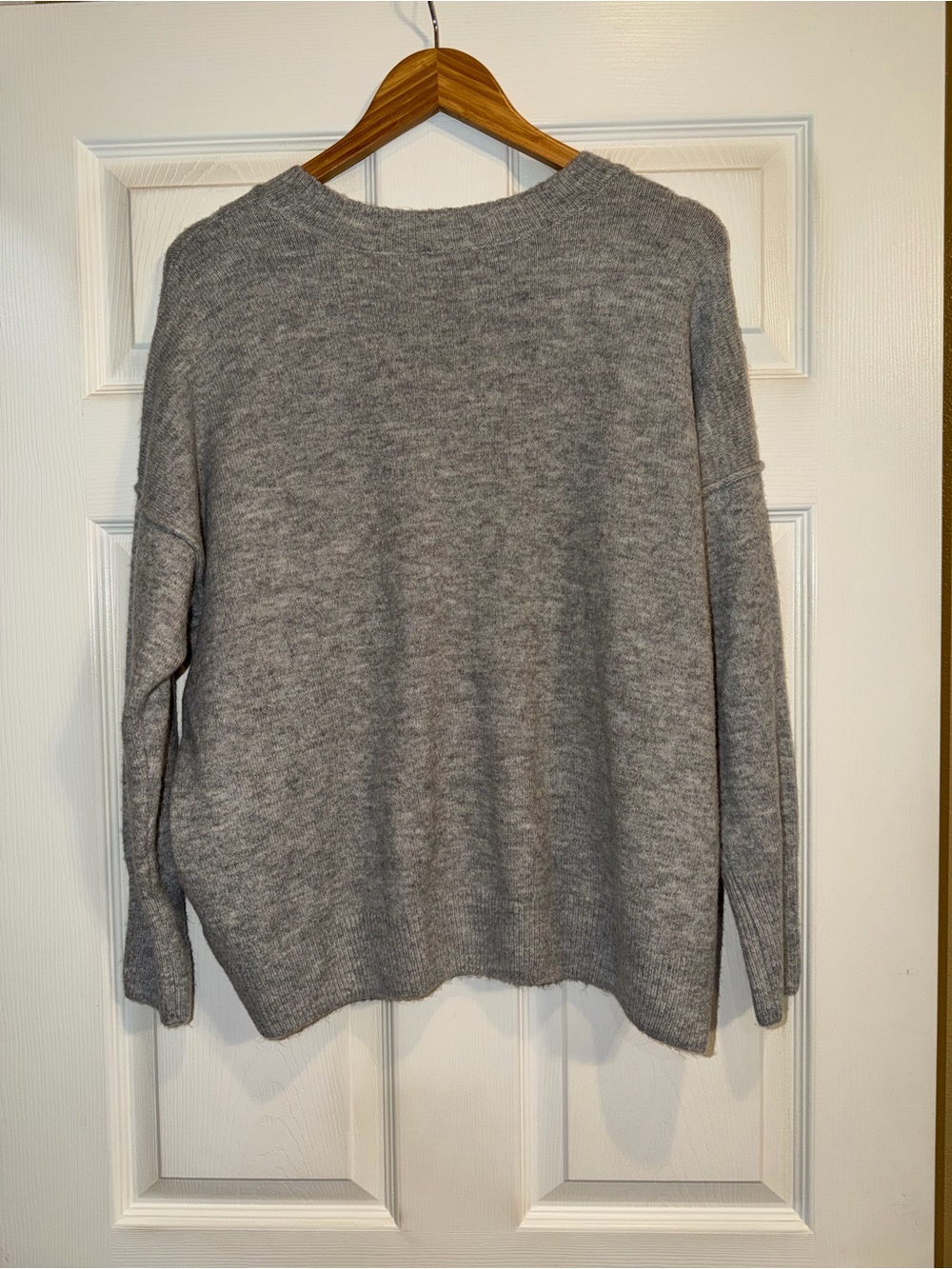 Vince Camuto Gray Crewneck Sweater with Red Heart - Picture 4 of 5